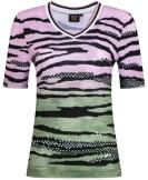 Canyon T-Shirt 1/2 Arm Zebra grün-schwarz-weiss-beerenpink