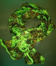 grün-brauner Schal -ausgefallen
