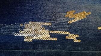 Bluebeery Jeans Used Look Gold