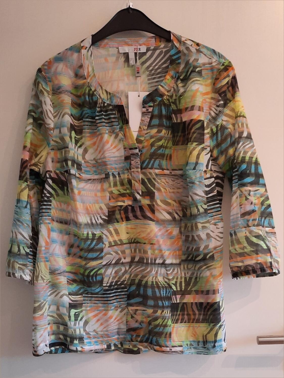 my way FER Tunika Bluse Kiwi-türkis-rosa-apricot-white-schwarz