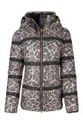 Canyon Jacke wattiert Leo Print camel-black