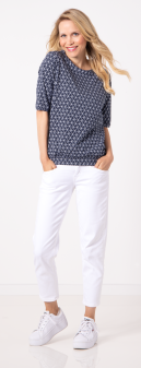 Serena Malin Shirt Art Print blau-weiss