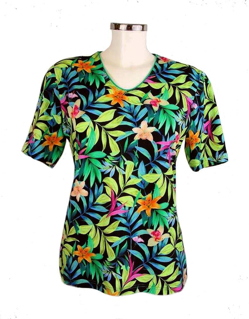 UNO PIU Damen T-Shirt Exotic Jungle