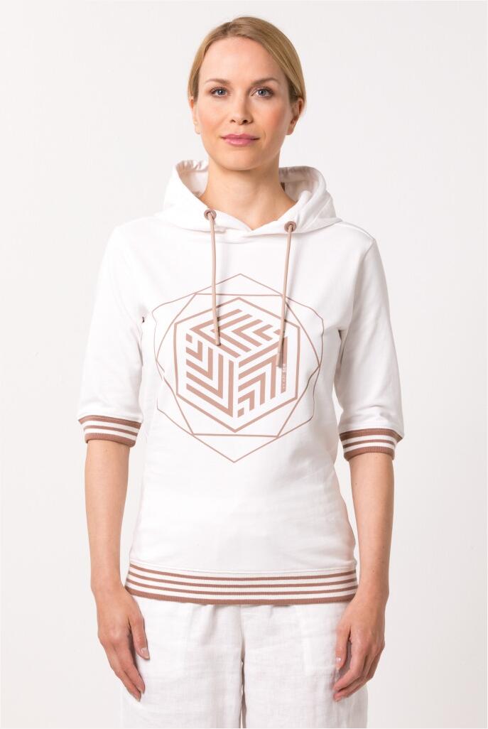 Serena Malin Shirt mit Kapuze offwhite-cappuccino