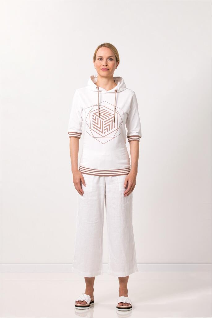 Serena Malin Shirt mit Kapuze offwhite-cappuccino