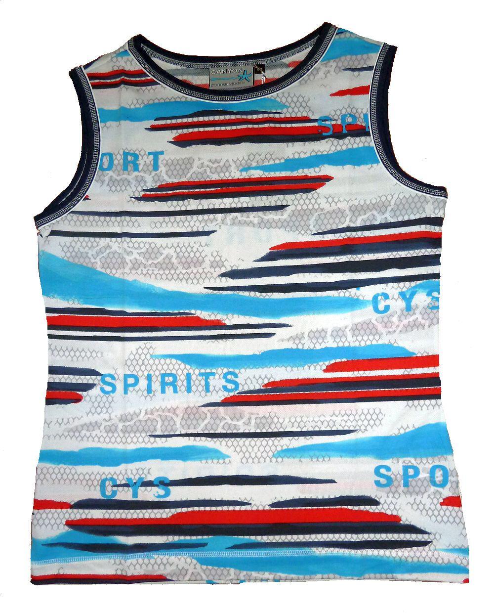 Canyon Women Sports Top blau-weiss-ozean-rot