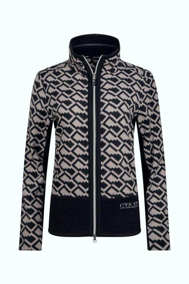 Canyon Fleecejacke Print sand-black