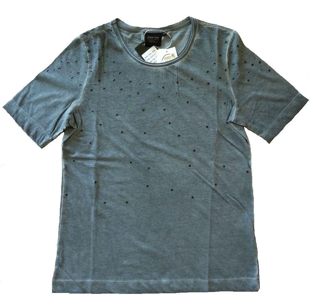 Canyon Women Sports T-Shirt grau Rundnieten
