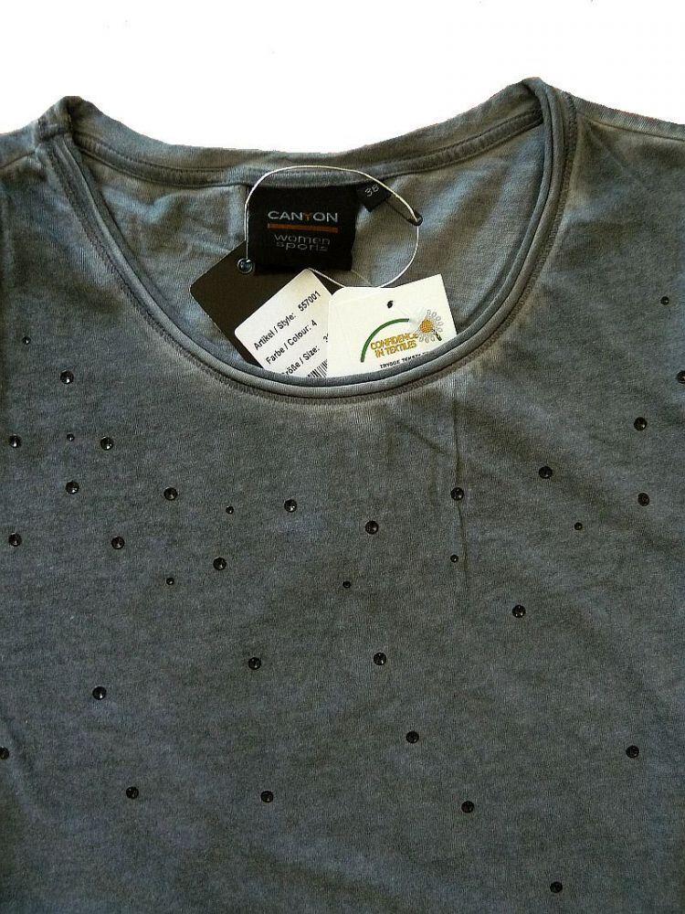 Canyon Women Sports T-Shirt grau Rundnieten