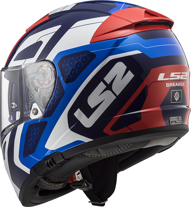 LS2 Helm Breaker Android Blue Red FF390