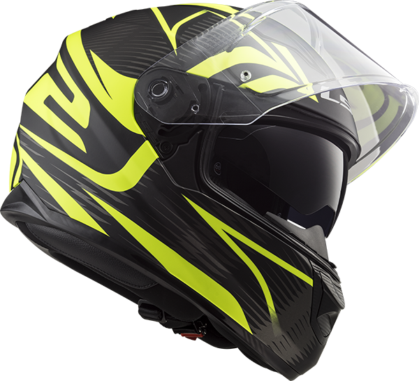 LS2 Helm Stream Evo Jink matt black H-V yellow FF320