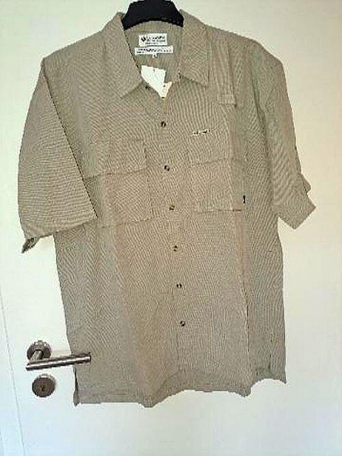 Columbia Hemd Summit Crest Campshirt - L fossil sandgrau Halbarm