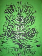 Canyon T-Shirt 3/4 Arm gr&uuml;n-zinn Druck