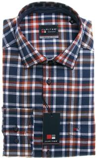 Jupiter Flanellhemd braun-blau-rost-weiss