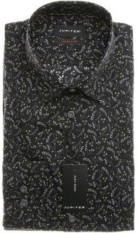 Jupiter Hemd Langarm Druck schwarz
