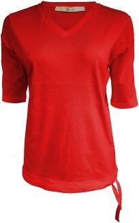 Serena Malin T-Shirt Uni Tunnelzugsaum rot oder navy
