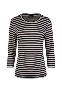 Canyon Ringel-T-Shirt 3/4 Arm schwarz-sand