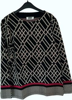 UNO PIU Damen Pullover schwarz-sand-fuchsia