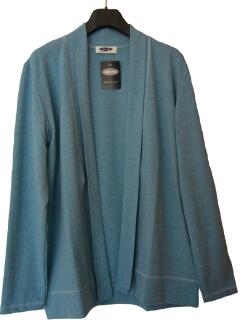 UNO PIU Damen Shirtjacke Schalkragen meliert blau