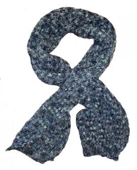 Kai Balke Strickschal blaumeliert