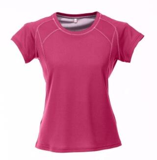 Maul Damen Funktions-T-Shirt Salmon schwarz und fuchsia