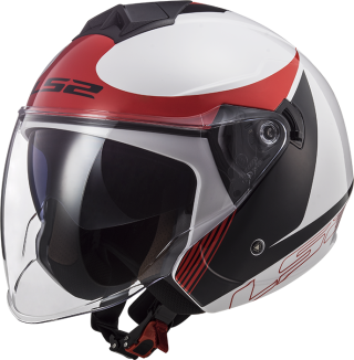 LS2 Jethelm OF573 Twister II Plane white-black-red