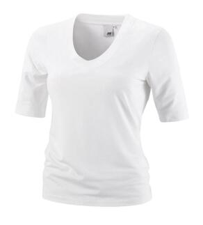 Joy Sportswear T-Shirt Willa V-Ausschnitt weiss