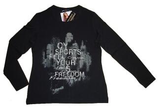 Canyon Women Sports T-Shirt Skyline schwarz langarm