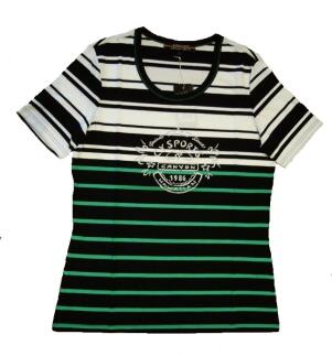 Canyon Women Sports T-Shirt schwarz-weiss-smaragdgrün