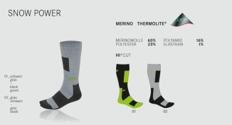 F Socken Snow Power Skisocken