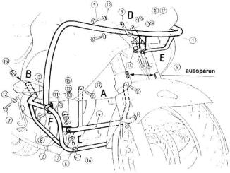 Hepco Becker Motorschutzbügel Honda NTV 650 V Deauville