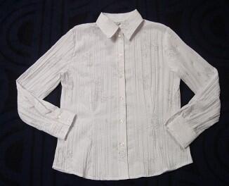 Larissa Bluse weiss mit silber