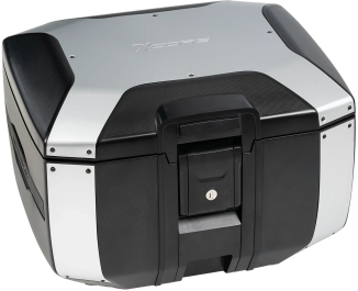 XCore Topcase schwarz mit silberner Blende