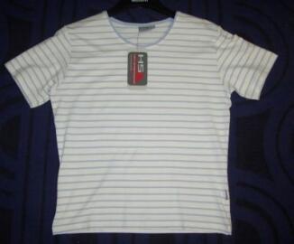 Hot Sportswear T-Shirt hellblau gestreift