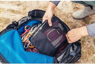 Aufbewahrungstasche dient auch als Packtasche für Kleinigkeiten