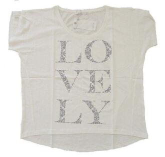 Kaffe T-Shirt in Farbe chalk