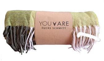 Fuchs Schmitt Schal gr&uuml;n-kiwi-flieder-wollweiss