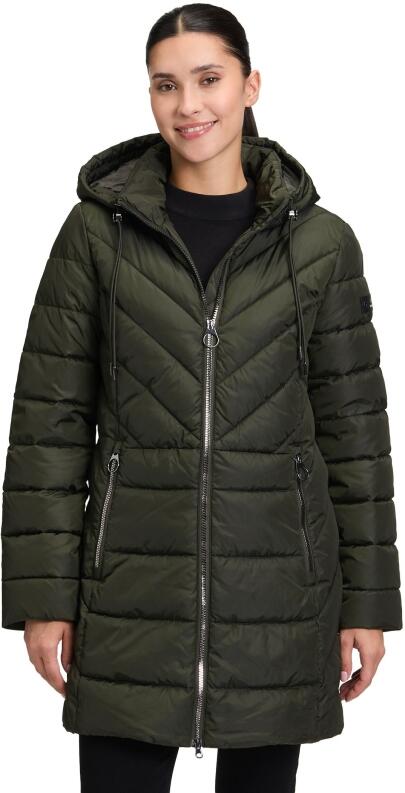 Betty Barclay Damen Steppjacke long grün