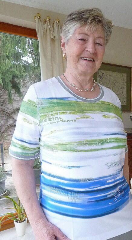 Canyon Women Sports T-Shirt Druck Seablue