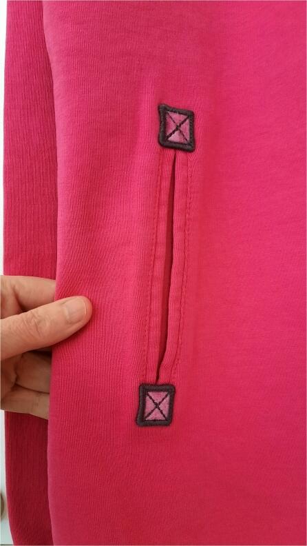 Serena Malin Sweatshirtjacke Stehkragen Berry