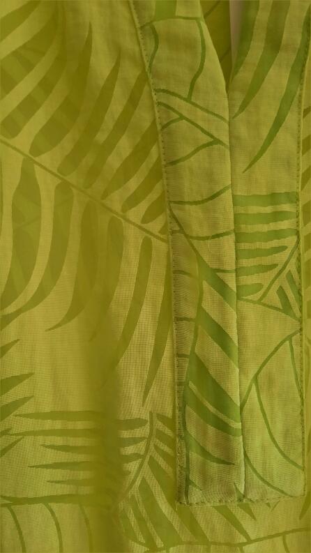 my way FER Tunika Bluse Leaves apfelgrün