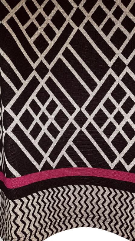 UNO PIU Damen Pullover schwarz-sand-fuchsia