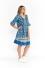 One Summer Kleid Palm Border blue