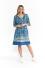 One Summer Kleid Palm Border blue
