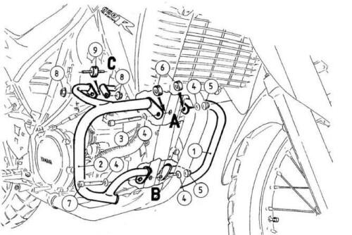 Hepco & Becker Motorschutzbügel Yamaha XT 660 R/X