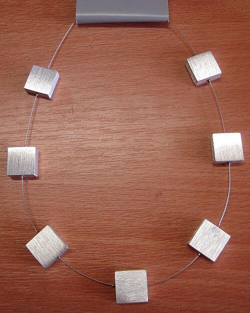 Edelstahlkette mit 7 Aluecken flach