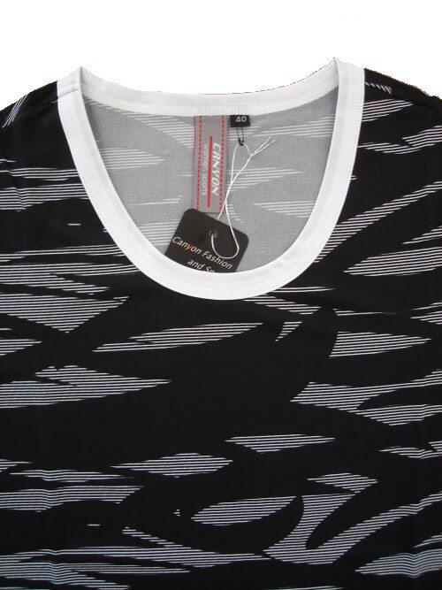 Canyon T-Shirt Druck schwarz-weiss