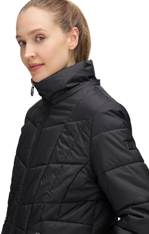 Betty Barclay Damen Steppjacke schwarz mit Kapuze