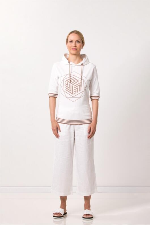 Serena Malin Shirt mit Kapuze offwhite-cappuccino