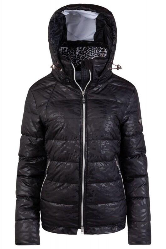 Canyon Jacke schwarz Ton-in-Ton Print wattiert